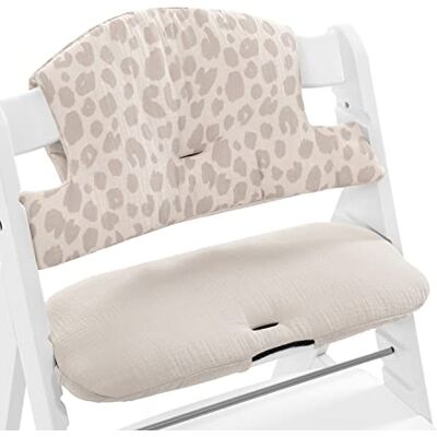 hauck Highchair Pad Select, Muslin Leo Natural for Alpha+ Wooden High Chair, from 6 Months, Soft Fabric, Anti Slip, Machine Washable, Easy to Install hauck Highchair Pad Select, Muslin Leo Natural for Alpha+ Wooden High Chair, from 6 Months, Soft Fabric, Anti Slip, Machine Washable, Easy to Install