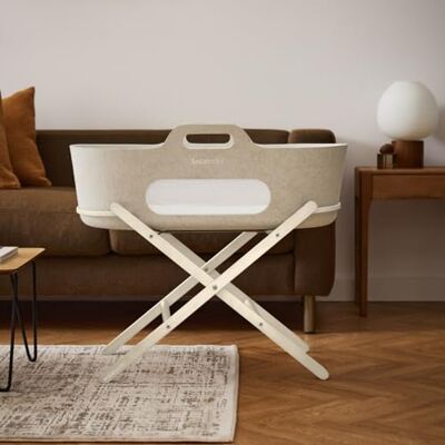 SnuzBaskit Moses Basket with Cashmere Stand - Barley/Cashmere SnuzBaskit Moses Basket with Cashmere Stand - Barley/Cashmere