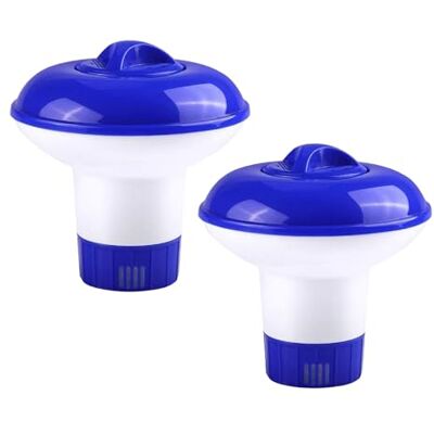 SHATCHI 2Pcs 5 Inch Floating Chlorine Dispenser Adjustable Tablet Floater SHATCHI 2Pcs 5 Inch Floating Chlorine Dispenser Adjustable Tablet Floater