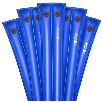 VEVOR Pool Cover Water Bags, 5 Packs 10 Ft, Double Chamber Pool Cover Water Tubes, 0.4mm Thick PVC Bags Weights with Leakproof Screw Cap, for Inground Swimming-Pool Covers Winter Closing, Blue VEVOR Pool Cover Water Bags, 5 Packs 10 Ft, Double Chamber Pool Cover Water Tubes, 0.4mm Thick PVC Bags Weights with Leakproof Screw Cap, for Inground Swimming-Pool Covers Winter Closing, Blue