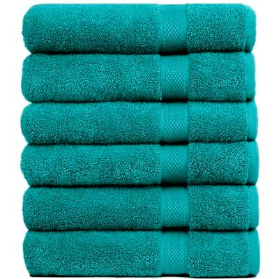 PH Pleasant Home Pleasant Home Bath Towels Set of 6 (24" x 50") 100% Cotton, 515 GSM Lightweight, Soft & Absorbent Luxury Towels for Bathroom for Gym, Pool & Spa 6 Pack, Teal PH Pleasant Home Pleasant Home Bath Towels Set of 6 (24" x 50") 100% Cotton, 515 GSM Lightweight, Soft & Absorbent Luxury Towels for Bathroom for Gym, Pool & Spa 6 Pack, Teal