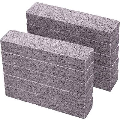 Chinco Pumice Sticks Pumice Scouring Pad for Cleaning, Grey Pumice Stick Cleaner for Removing Toilet Bowl Ring, Bathroom, Household, Kitchen, Spa, Pool, Household Cleaning, 5.9 x 1.4 0.9 inches (10 Chinco Pumice Sticks Pumice Scouring Pad for Cleaning, Grey Pumice Stick Cleaner for Removing Toilet Bowl Ring, Bathroom, Household, Kitchen, Spa, Pool, Household Cleaning, 5.9 x 1.4 0.9 inches (10