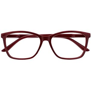 OPULIZE ART Reading Glasses for Women Men Large Rectangular Frame Spring Hinges Dark Maroon +2.00 OPULIZE ART Reading Glasses for Women Men Large Rectangular Frame Spring Hinges Dark Maroon +2.00