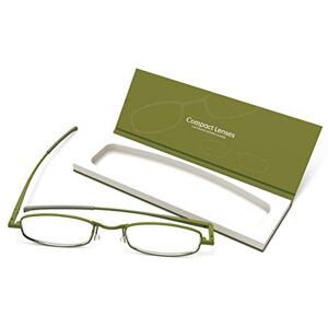 IF Compact Lenses Readers Slim Flat-Folding Unisex Reading Glasses Olive IF Compact Lenses Readers Slim Flat-Folding Unisex Reading Glasses Olive