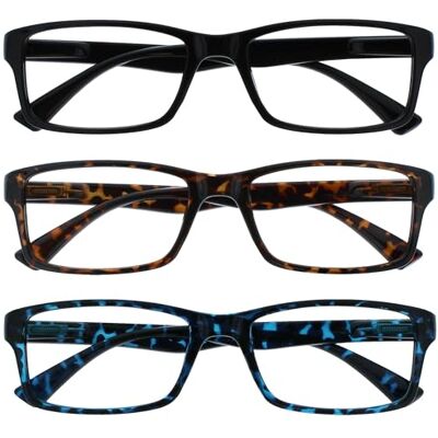 Opulize RR92 Black Brown Blue 3-pack reading glasses - Reading glasses Opulize RR92 Black Brown Blue 3-pack reading glasses - Reading glasses
