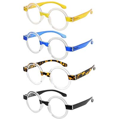 Eyekepper Eyekeeper 4-Pack Round Reading Glasses Women Oprah Style Readers +1.00 Eyekepper Eyekeeper 4-Pack Round Reading Glasses Women Oprah Style Readers +1.00