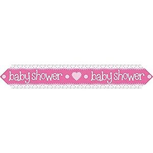 OakTree 9ft Banner Baby Shower Pink Holographic Dot