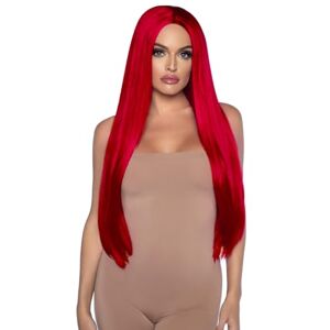 Leg Avenue Women’s Long Straight Centre Part Wig, Red, One Size Leg Avenue Women’s Long Straight Centre Part Wig, Red, One Size