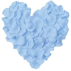 SHATCHI 200pcs Light Blue Silk Rose Petals Mother’s Day Wedding Confetti Anniversary Table Decorations Christening Flowers Scatter