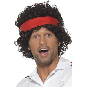 Smiffys Mens 1980s Ace Tennis Player Wig (One Size) (Brown) Smiffys Mens 1980s Ace Tennis Player Wig (One Size) (Brown)
