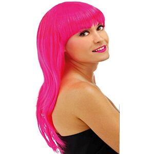 Folat Long Hair Pink Wig with Fringe One Size Folat Long Hair Pink Wig with Fringe One Size