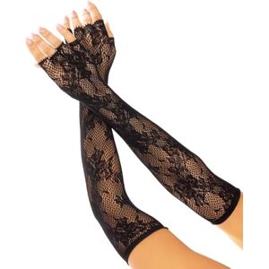 Leg Avenue Women's Floral net fingerless gloves, O/S (Black) Leg Avenue Women's Floral net fingerless gloves, O/S (Black)