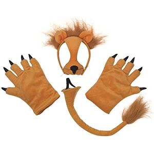 Bristol Novelty DS138 Lion Costume Accessory Set, One Size, Brown Bristol Novelty DS138 Lion Costume Accessory Set, One Size, Brown