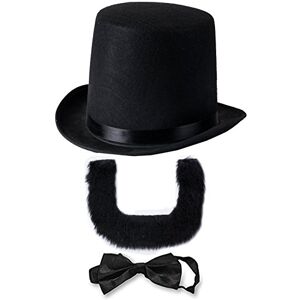 Funny Party Hats Abraham Lincoln Costume Set Hat with Beard and Necktie- Presidents day- Lincoln's Birthday- Patriotic Costume by (3 PC Set) Funny Party Hats Abraham Lincoln Costume Set Hat with Beard and Necktie- Presidents day- Lincoln's Birthday- Patriotic Costume by (3 PC Set)