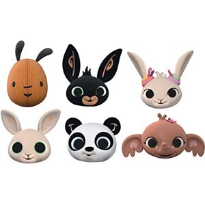 STAR CUTOUTS SMP451 Bing Buny Six Pack Cardboard Face Masks Featuring Charlie, Coco, Pando Sula, Flop and Bing STAR CUTOUTS SMP451 Bing Buny Six Pack Cardboard Face Masks Featuring Charlie, Coco, Pando Sula, Flop and Bing