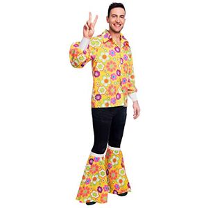 amscan 9905112 Men's 1960's Flower Power Shirt & Boot Toppers Adults Fancy Dress Costume Size: XL amscan 9905112 Men's 1960's Flower Power Shirt & Boot Toppers Adults Fancy Dress Costume Size: XL