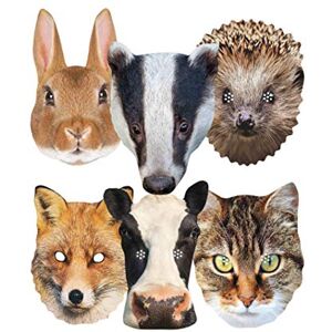 STAR CUTOUTS Ltd Badger, Fox, Cow, Hedgehog, Cat, Rabbit l Pack of Six l, Multicolour,29cm x 21cm / 11.4 in x 8.2 in 1 STAR CUTOUTS Ltd Badger, Fox, Cow, Hedgehog, Cat, Rabbit l Pack of Six l, Multicolour,29cm x 21cm / 11.4 in x 8.2 in 1