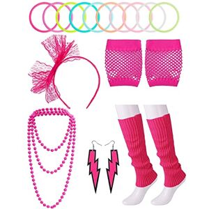SHENYI 80s Accessories for Women,Retro 80s Lace Headband Bracelet Fishnet Gloves Necklace Earrings Leg Warmers for Women 80s Party, L SHENYI 80s Accessories for Women,Retro 80s Lace Headband Bracelet Fishnet Gloves Necklace Earrings Leg Warmers for Women 80s Party, L