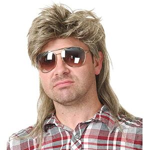 Kaneles Mullet Wigs for Men 80s Costumes Fancy Party Accessory Cosplay Halloween Hair Wig (Blonde) Kaneles Mullet Wigs for Men 80s Costumes Fancy Party Accessory Cosplay Halloween Hair Wig (Blonde)