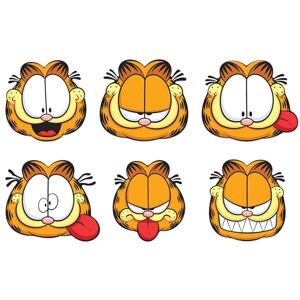 STAR CUTOUTS SMP504 Garfield the Cat Six Pack Cardboard Face Masks Party Emotions Happy, Confused, Angry, Bored, Intimidating & Curious Poses STAR CUTOUTS SMP504 Garfield the Cat Six Pack Cardboard Face Masks Party Emotions Happy, Confused, Angry, Bored, Intimidating & Curious Poses