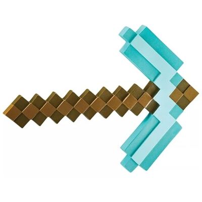 Minecraft Netherite Pickaxe Costume Accessories Officially Licensed by Disguise, Inspired by Iconic Game, Lightweight & Detailed Design, Pixel Detailing Minecraft Netherite Pickaxe Costume Accessories Officially Licensed by Disguise, Inspired by Iconic Game, Lightweight & Detailed Design, Pixel Detailing