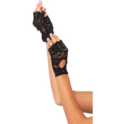 Leg Avenue Women's Lace Keyhole Fingerless Gloves Leg Avenue Women's Lace Keyhole Fingerless Gloves