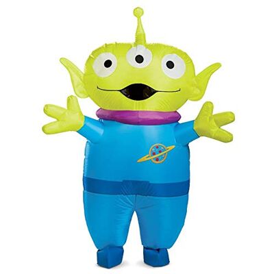 Disney Disguise Toy Story Alien Inflatable Adult Costume One Size Officially licensed Pixar full body costume, unisex, inflatable with detailed design Disney Disguise Toy Story Alien Inflatable Adult Costume One Size Officially licensed Pixar full body costume, unisex, inflatable with detailed design