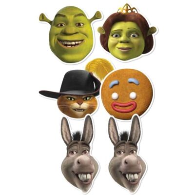 STAR CUTOUTS SMP353 Shrek 6 Pack Cardboard Face Masks – Kids Birthday Party Costume Dress Up Favour Set STAR CUTOUTS SMP353 Shrek 6 Pack Cardboard Face Masks – Kids Birthday Party Costume Dress Up Favour Set
