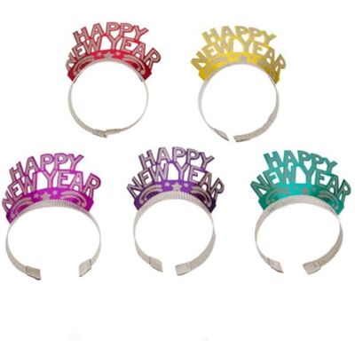 Unique 15410 Glitter New Years Eve Tiara Party Hats, Pack of 12 Unique 15410 Glitter New Years Eve Tiara Party Hats, Pack of 12