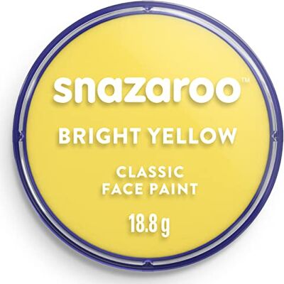Snazaroo Classic Face and Body Paint, Bright Yellow Colour, Water Based, Easily Washable, SFX Makeup Snazaroo Classic Face and Body Paint, Bright Yellow Colour, Water Based, Easily Washable, SFX Makeup