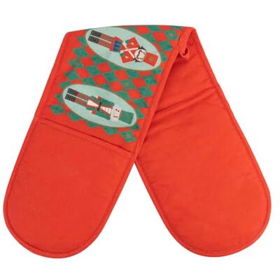 Talking Tables Red Christmas Oven Gloves, Double Oven Gloves, Nutcracker Nutcracker print on a red harlequin base; machine washable organic cotton hanging loop Organic Cotton, Great Christmas Gift Talking Tables Red Christmas Oven Gloves, Double Oven Gloves, Nutcracker Nutcracker print on a red harlequin base; machine washable organic cotton hanging loop Organic Cotton, Great Christmas Gift