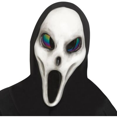 Chaks Rainbow Eye Ghost Mask – Spooky Horror Face Mask with Iridescent Lens Effect – Lightweight Plastic Halloween & Carnival Costume Accessory for Adults – Scary Fancy Dress Mask Chaks Rainbow Eye Ghost Mask – Spooky Horror Face Mask with Iridescent Lens Effect – Lightweight Plastic Halloween & Carnival Costume Accessory for Adults – Scary Fancy Dress Mask