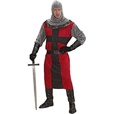 W WIDMANN MILANO Party Fashion Widmann Kostüm Ritter der dunklen Epoche, langer Kasack, Gürtel, Armbänder, Helm, Stiefelüberzieher, Krieger, Karneval, Mottoparty W WIDMANN MILANO Party Fashion Widmann Kostüm Ritter der dunklen Epoche, langer Kasack, Gürtel, Armbänder, Helm, Stiefelüberzieher, Krieger, Karneval, Mottoparty