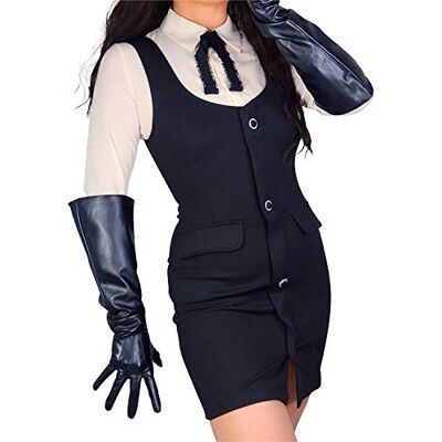 DooWay ' Women Long Leather Gauntlet Gloves 20'' Faux Lambskin Stretch for Cosplay Dance Costume Party' DooWay ' Women Long Leather Gauntlet Gloves 20'' Faux Lambskin Stretch for Cosplay Dance Costume Party'