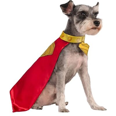 Rubies DC Comics Krypto Pet Costume Cape and Collar for Dogs Red Yellow Rubies DC Comics Krypto Pet Costume Cape and Collar for Dogs Red Yellow