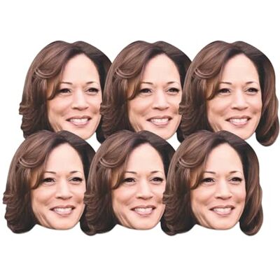 STAR CUTOUTS SMP457 Kamala Harris 6 Pack Cardboard Face Masks – Political Costume Fancy Dress Event Set STAR CUTOUTS SMP457 Kamala Harris 6 Pack Cardboard Face Masks – Political Costume Fancy Dress Event Set