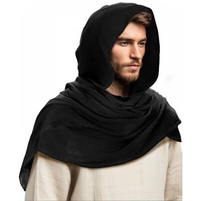 Ultrafun Medieval Renaissance Shawl Scarf Cape Men Women Multifunctional Hooded Cowl Halloween Cosplay Costume Accessories Ultrafun Medieval Renaissance Shawl Scarf Cape Men Women Multifunctional Hooded Cowl Halloween Cosplay Costume Accessories