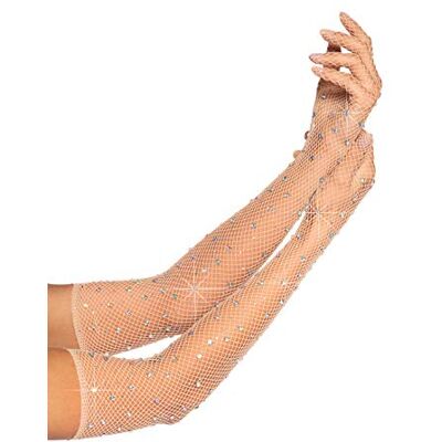 Leg Avenue Women's Rhinestone Fishnet Long Gloves Leg Avenue Women's Rhinestone Fishnet Long Gloves