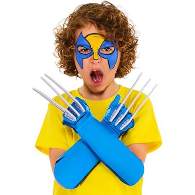 Rubies Marvel X-Men Wolverine kids claw gloves costume accessory blue Rubies Marvel X-Men Wolverine kids claw gloves costume accessory blue
