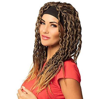 Boland 86376 Emily Wig with Headband, Dark Brown, Rastalocks, Dreadlocks, Rastafari, Jamaica, Synthetic Hair, Hairstyle, Accessory, Theme Party, Carnival Boland 86376 Emily Wig with Headband, Dark Brown, Rastalocks, Dreadlocks, Rastafari, Jamaica, Synthetic Hair, Hairstyle, Accessory, Theme Party, Carnival