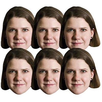 STAR CUTOUTS SMP410 Jo Swinson 6 Pack Cardboard Face Masks – Political Costume Fancy Dress Event Set STAR CUTOUTS SMP410 Jo Swinson 6 Pack Cardboard Face Masks – Political Costume Fancy Dress Event Set