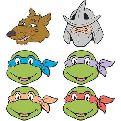 STAR CUTOUTS SMP465 Teenage Mutant Ninja Turtles 6 Pack Cardboard Face Masks – Kids Birthday Party Costume Dress Up Set STAR CUTOUTS SMP465 Teenage Mutant Ninja Turtles 6 Pack Cardboard Face Masks – Kids Birthday Party Costume Dress Up Set