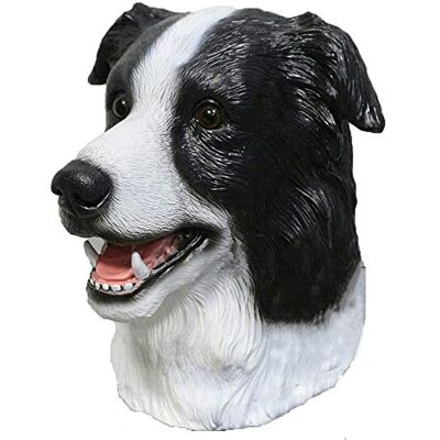 HENGYUTOYMASK Latex Animal Dog Head Mask, Border Collie Dog Mask Halloween Costume Party HENGYUTOYMASK Latex Animal Dog Head Mask, Border Collie Dog Mask Halloween Costume Party
