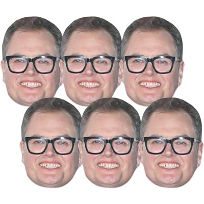 STAR CUTOUTS CMP012 Alan Carr 6 Pack Cardboard Face Masks Comedy TV Party Fancy Dress Set STAR CUTOUTS CMP012 Alan Carr 6 Pack Cardboard Face Masks Comedy TV Party Fancy Dress Set