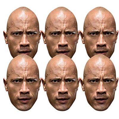 STAR CUTOUTS SMP415 WWE The Rock Dwayne Johnson 6 Pack Cardboard Face Masks – Wrestling Costume Fancy Dress Fan Set STAR CUTOUTS SMP415 WWE The Rock Dwayne Johnson 6 Pack Cardboard Face Masks – Wrestling Costume Fancy Dress Fan Set