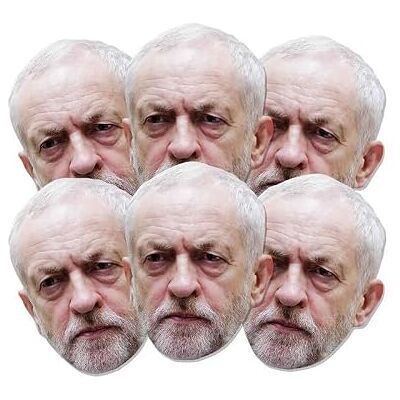 STAR CUTOUTS Jeremy Corbyn Cardboard Face Mask Pack of 6 STAR CUTOUTS Jeremy Corbyn Cardboard Face Mask Pack of 6