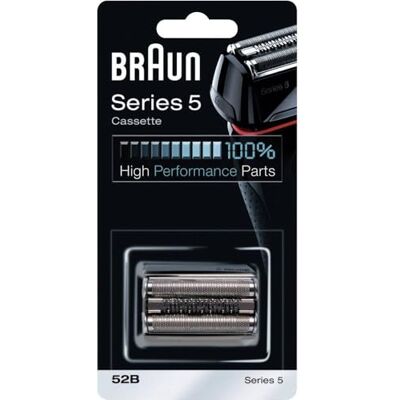 Braun Series 5 Electric Shaver Head ORIGINAL Replacement Cassette, Easily Attach Your New Shaver Head, Compatible With All Series 5 Electric Shavers, 52B, Black Braun Series 5 Electric Shaver Head ORIGINAL Replacement Cassette, Easily Attach Your New Shaver Head, Compatible With All Series 5 Electric Shavers, 52B, Black