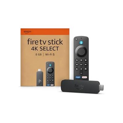 Amazon Fire TV Stick 4K Select (newest gen), start streaming in 4K, hundreds of thousands of films and TV episodes, free & live TV, find TV programmes faster with Alexa+ Amazon Fire TV Stick 4K Select (newest gen), start streaming in 4K, hundreds of thousands of films and TV episodes, free & live TV, find TV programmes faster with Alexa+