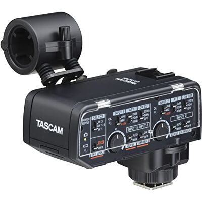 Tascam CA-XLR2d-F FUJIFILM Kit XLR Microphone Adapter for Mirrorless Cameras, Black Tascam CA-XLR2d-F FUJIFILM Kit XLR Microphone Adapter for Mirrorless Cameras, Black