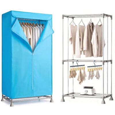 Vivo Technologies Heated Clothes Dryer 1500W 2-Tier Foldable Electric Clothes Airer Heated Airer with Cover, 20kg Capacity, 2-Tier Design, 1500W Hot Air Drying, Foldable, Sock Clips, Indoor Use Vivo Technologies Heated Clothes Dryer 1500W 2-Tier Foldable Electric Clothes Airer Heated Airer with Cover, 20kg Capacity, 2-Tier Design, 1500W Hot Air Drying, Foldable, Sock Clips, Indoor Use